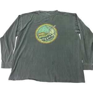 Slovang California Unisex XXL Green Gray Windmill Denmark Long Sleeve Tee Shirt